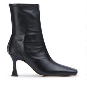 Tony Bianco Fomo Boot in Black Venice ankle high heel leather bootie kitten